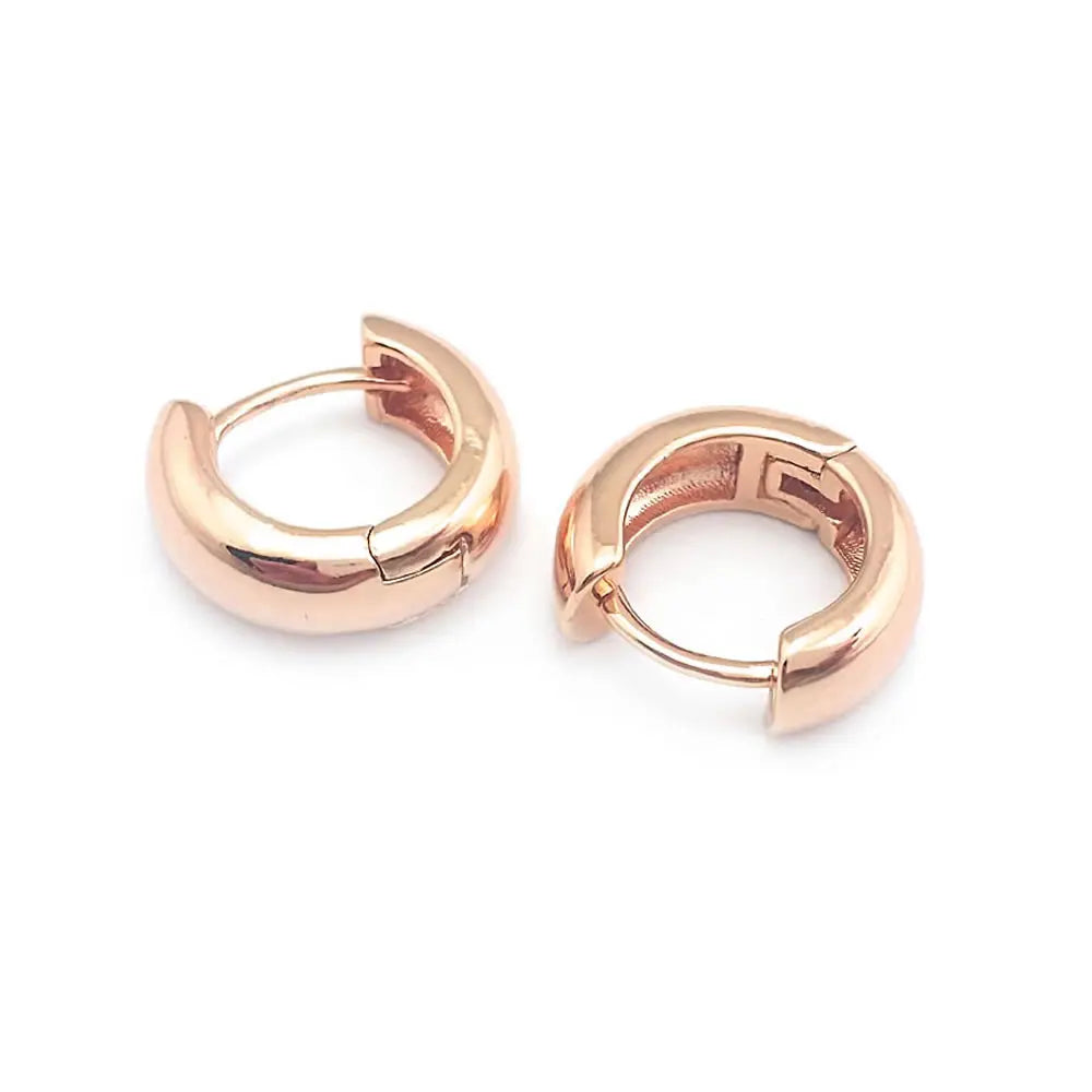 6PCS 14MM 16MM 18MM 23MM 25MM 30MM 18K Gold Color Brass Round Circle Loop Earrings Hoops Jewelry Making Supplies Accessories