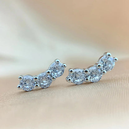 100% 925 Sterling Silver Earring 3mm Moissanite Stud Earrings For Women D Color VVS1 Diamonds Earring  Certified Wholesale