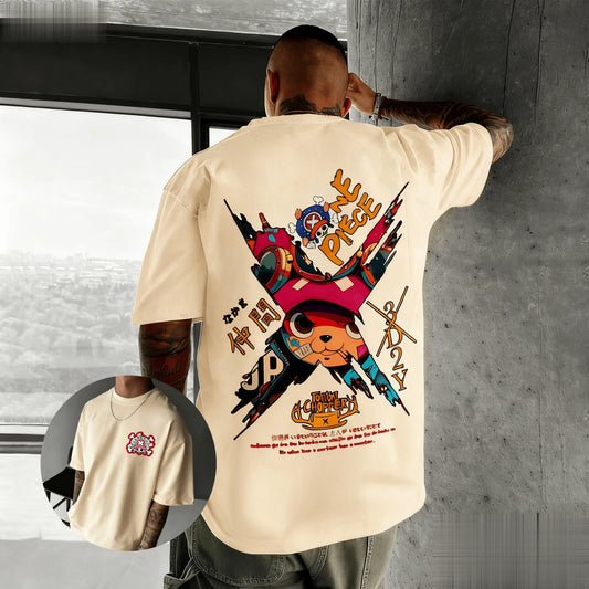 New One Piece Chopper Anime T Shirt Men Women Cotton Short Sleeve Tee Summer Cartoon Graphic Streetwear Casual Top Oversized Y2k