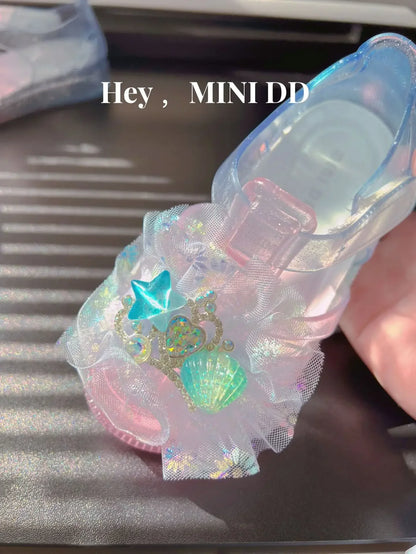 Girls' Princess Sandals 2025 Summer New Children's Jelly Sandals Soft Bottom Closed-toe Anti-collision Baby Kid's Beach Shoes