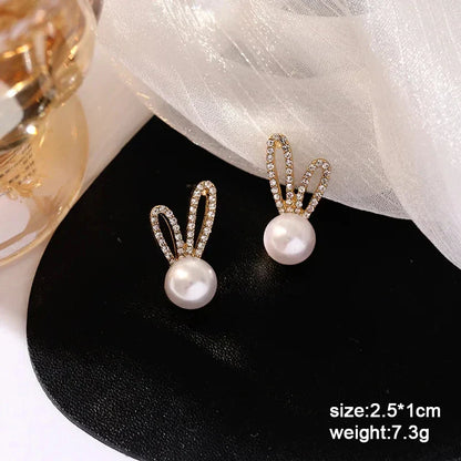 Pure White Women's Dangle Earrings Blooming Flower Acrylic Enamel Butterfly Imitation Pearl Heart Hanging Earrings Elegant brinc