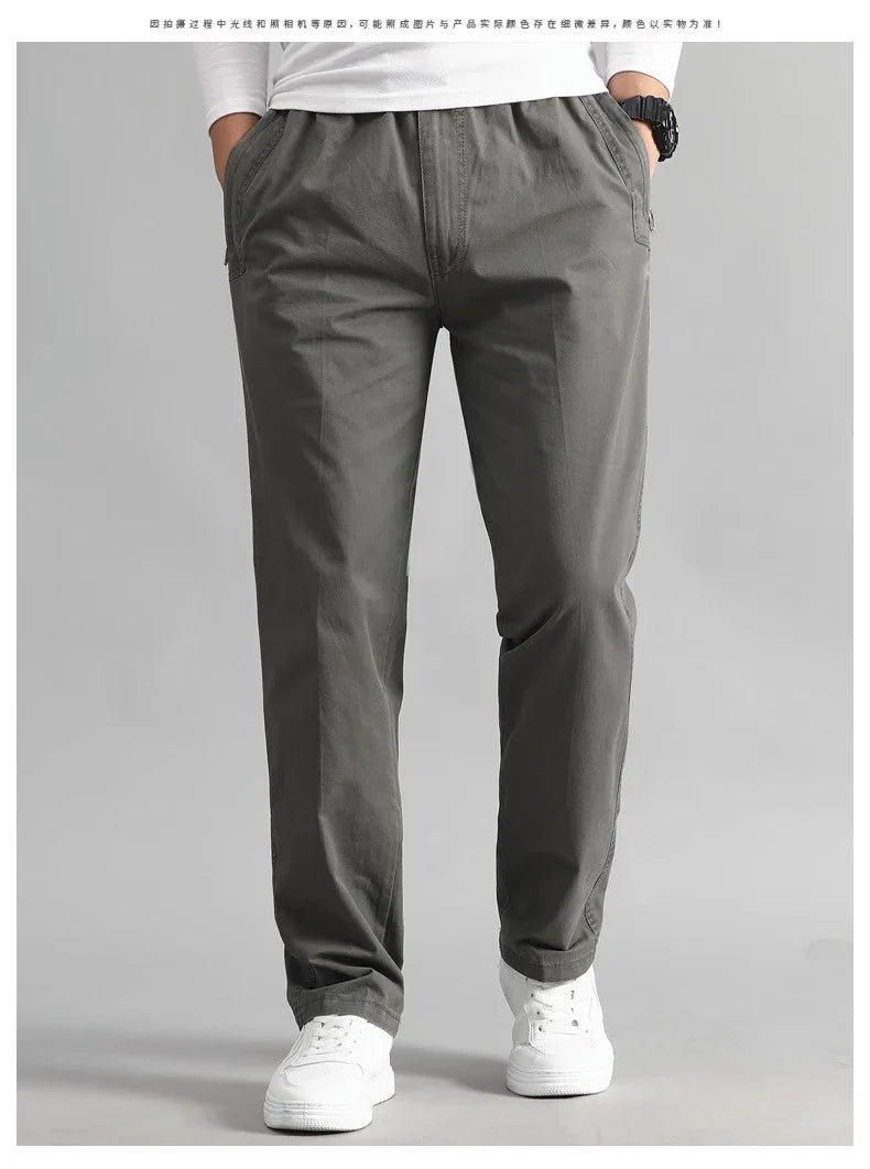 Explosions men's overalls casual pants cotton loose summer thin fashion long pants men's pants.