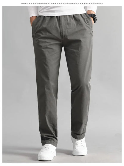 Explosions men's overalls casual pants cotton loose summer thin fashion long pants men's pants.