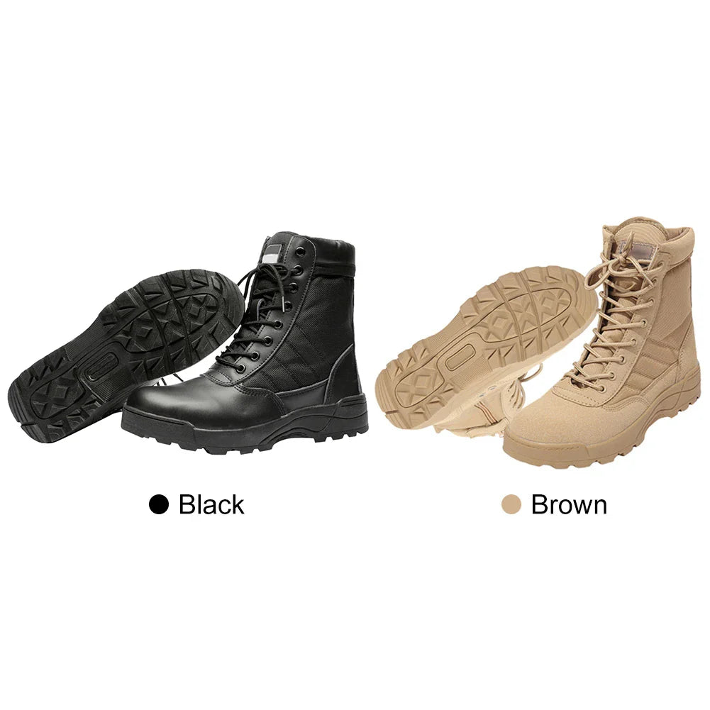 Desert Combat Boots Lace Up Outdoor Hiking Boots Breathable Hunting Training Boots Lightweight Non-Slip for Men