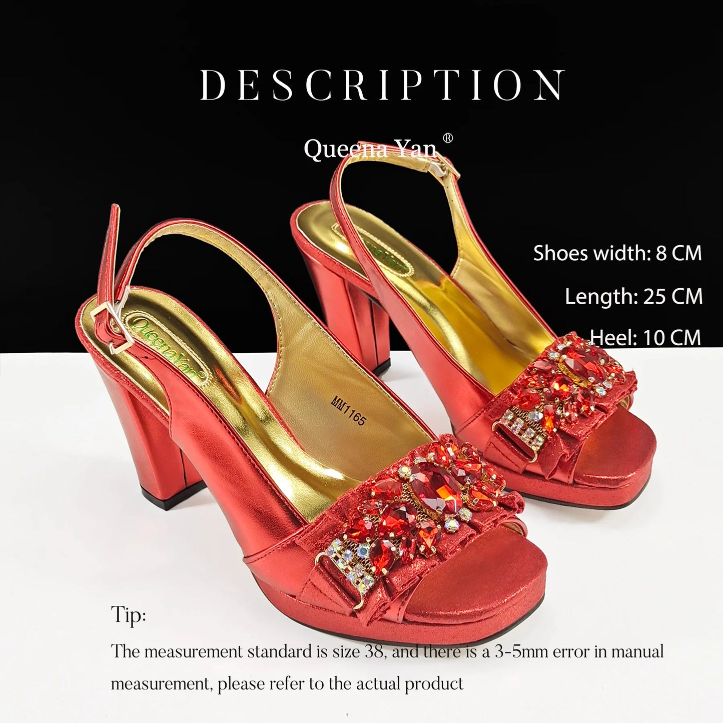 Spot goods INS Gold Color Elegant Women Heels Shoes and Bag Set Decoration Rhinestones Women High Heels Shoes