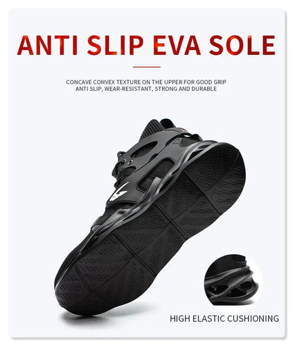 2024 New Safety Shoes Puncture-Proof Work Sneakers Lightweight Work Shoes Men Steel Toe Shoes Safety Boots Indestructible Shoes
