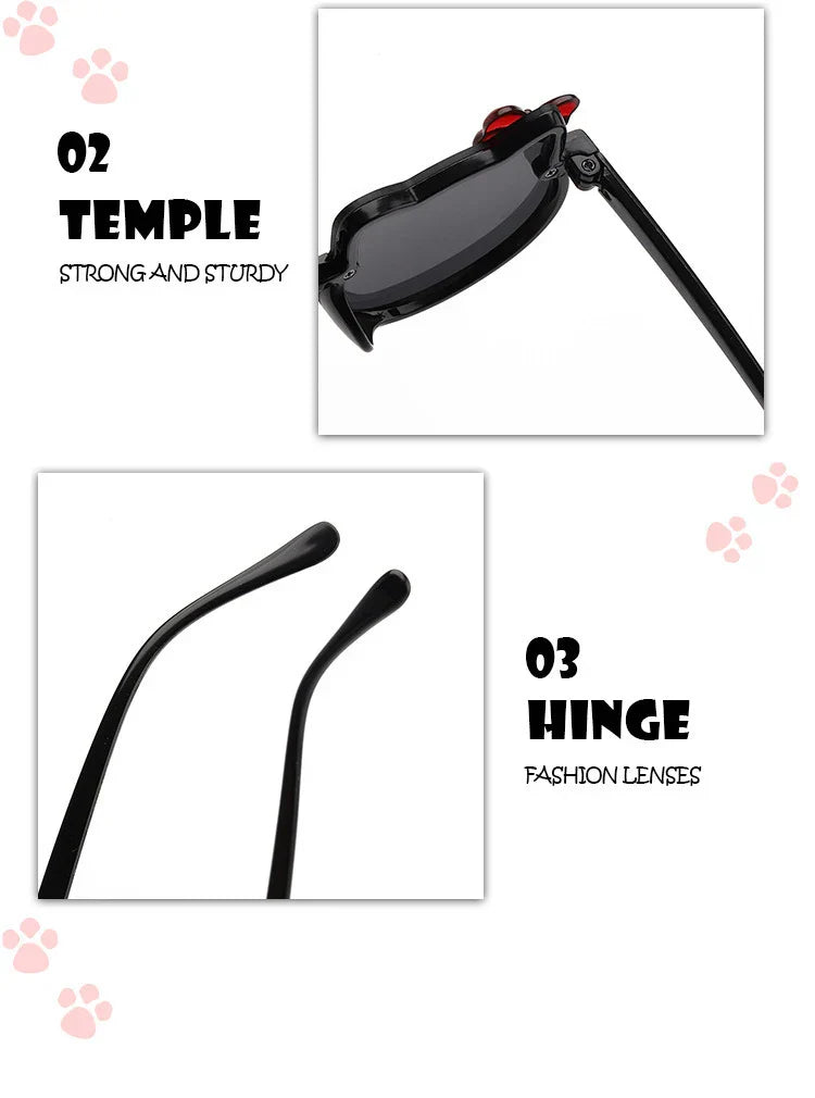 Kids Sunglasses Girls Boys Shiny Bowknot Sun Glasses Lovely Cat Children Eyewear Fashion Gradient Eyeglasses UV400