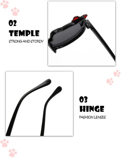 Kids Sunglasses Girls Boys Shiny Bowknot Sun Glasses Lovely Cat Children Eyewear Fashion Gradient Eyeglasses UV400