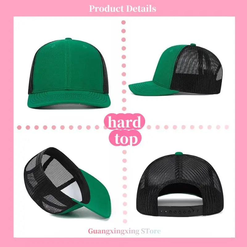 Custom embroidered logo hat Men's and women's mesh cap cotton baseball cap design DIY picture printing logo hat Summer sun hat