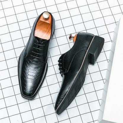 Men's Brown Work Derby Shoes Fashion Dress Shoes Men Office Business Formal Luxury Casual Mens Shoes Wedding Party Oxford Shoes
