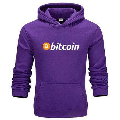 Men Bitcoin Printed Hoodies Hot Sale Men Casual Fashion Hoody Men Women Vintage Casual Sweatshirt Unisex Long Sleeve Pullovers
