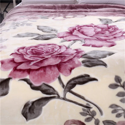 Double Layers Raschel Mink Blankets 6 kilograms Winter Soft Warm Fluffy Weighted Blankets  200*230 Double Blankets