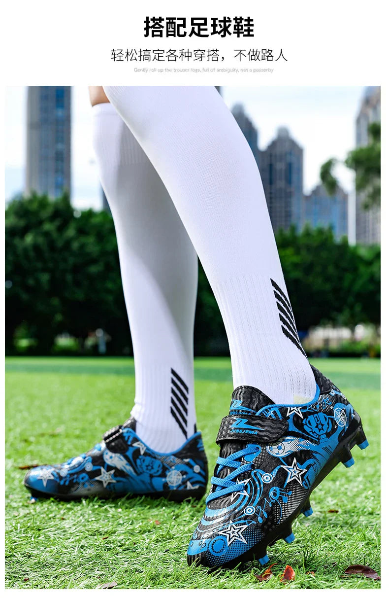 New Youth Soccer Shoes Kids Football Boots Professional Training Non-Slip Indoor Outdoor Futsal Cleats Sneakers Breathable 28-39
