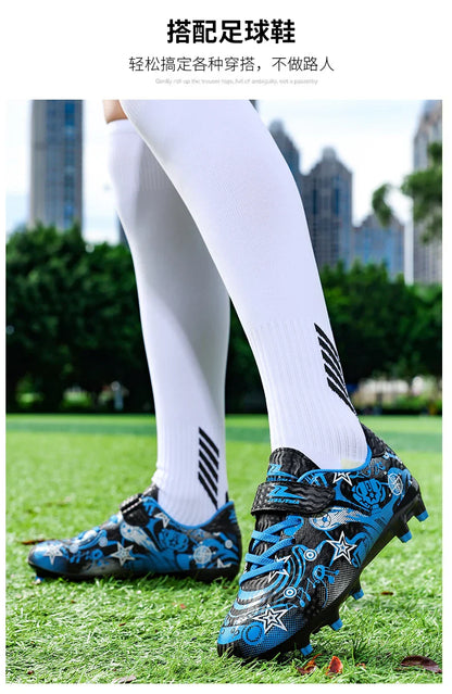 New Youth Soccer Shoes Kids Football Boots Professional Training Non-Slip Indoor Outdoor Futsal Cleats Sneakers Breathable 28-39