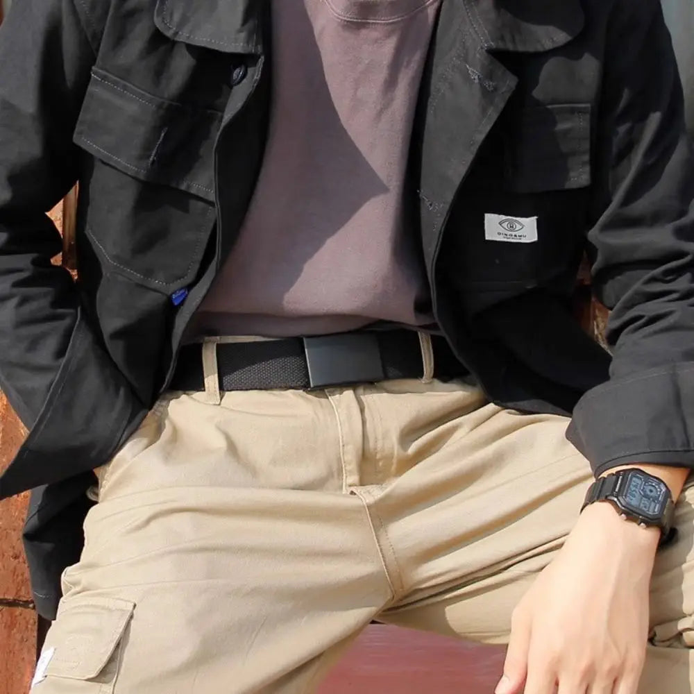 Men's Belt Fashion New Unisex Trousers Belt Women's Belt Canvas Belt Breathable Outdoor Tactical For Jeans Adjustable Waist Belt