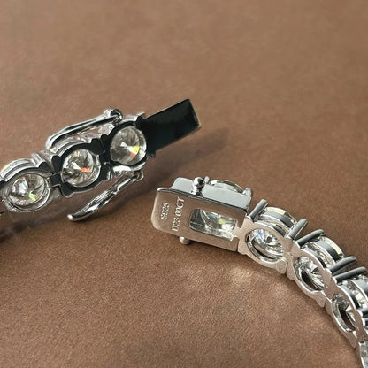 Full Moissanite Tennis Bracelet 925 Silver Plated 18k Gold for Women Man Wedding Party Fine Jewelry Can Pass Diamond Test