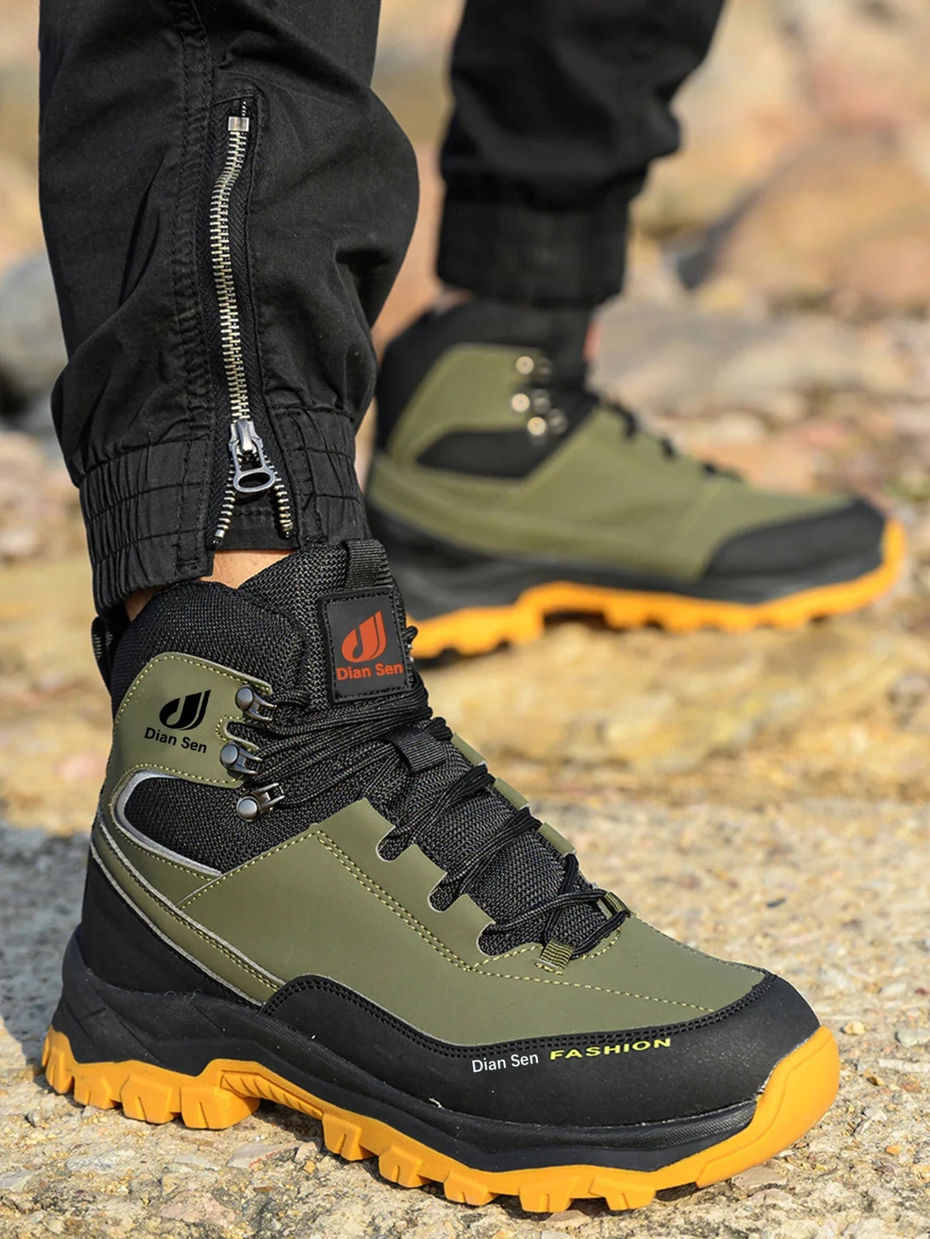 Men Work Boots Puncture-Proof Waterproof Work Shoes Steel Toe Safety Boots Industrial Indestructible Boots Side Leather Shoes