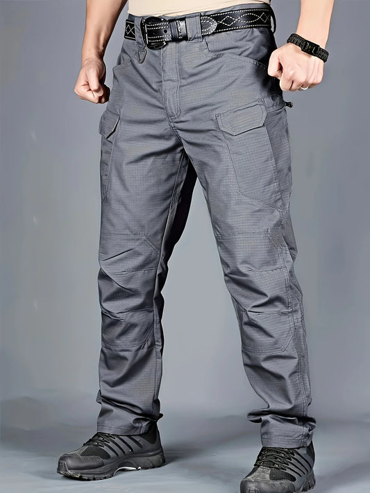5XL Plus Size Men's Thin Cargo Pants With Side Pockets For Spring Summer Tactical Oversized Loose Punk Pants Big And Tall Guys