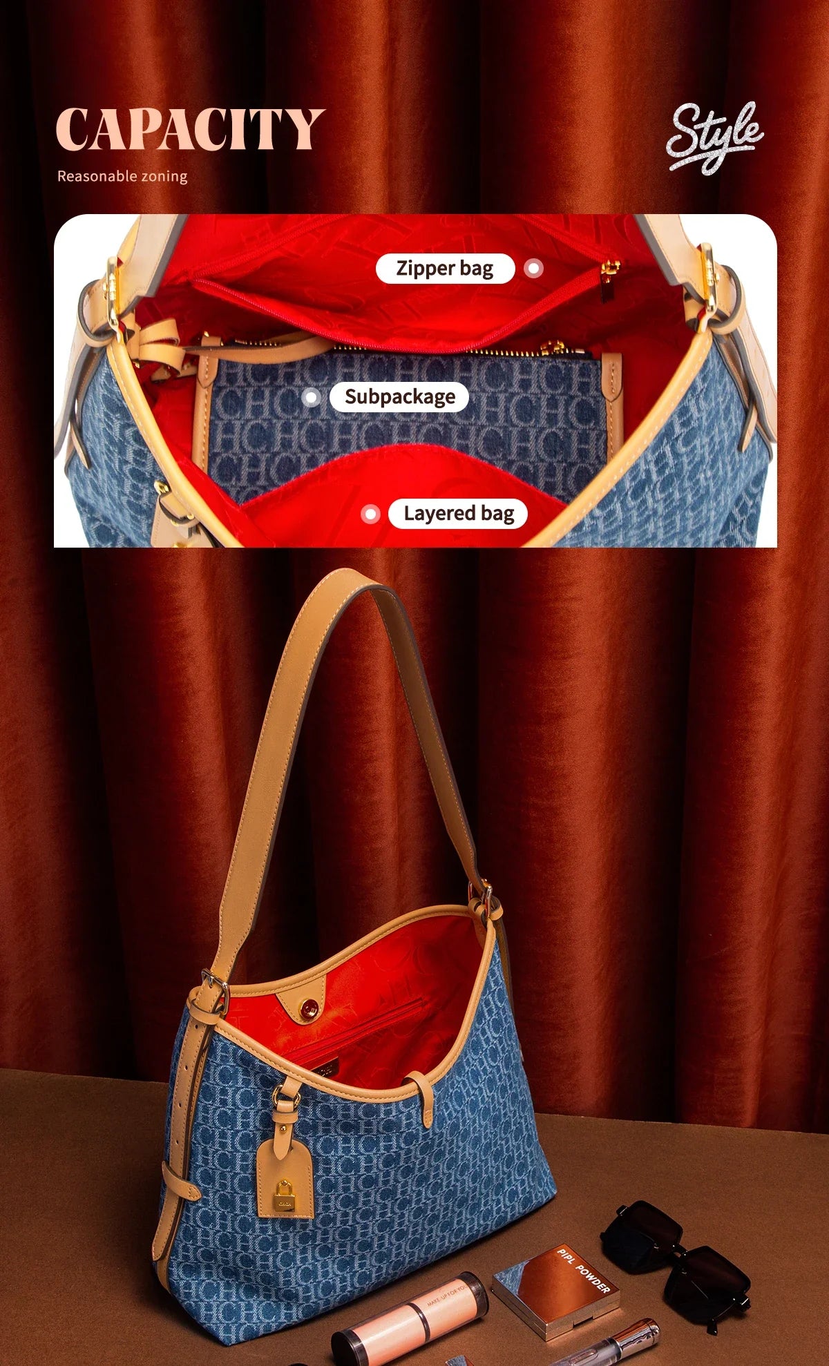 Women's Tote Bag 2025 New Wine Red Mother and Child Bag Leisure Vacation Handbag