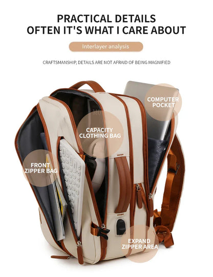 Backpack for Men and Women, New Style, Simple Business Computer Backpack, Outdoor Large-Capacity Travel Bag, Student School Bag for Boys