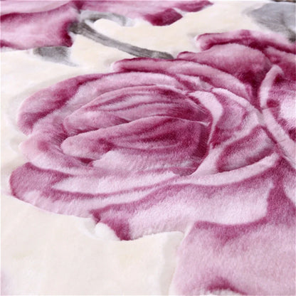 Double Layers Raschel Mink Blankets 6 kilograms Winter Soft Warm Fluffy Weighted Blankets  200*230 Double Blankets