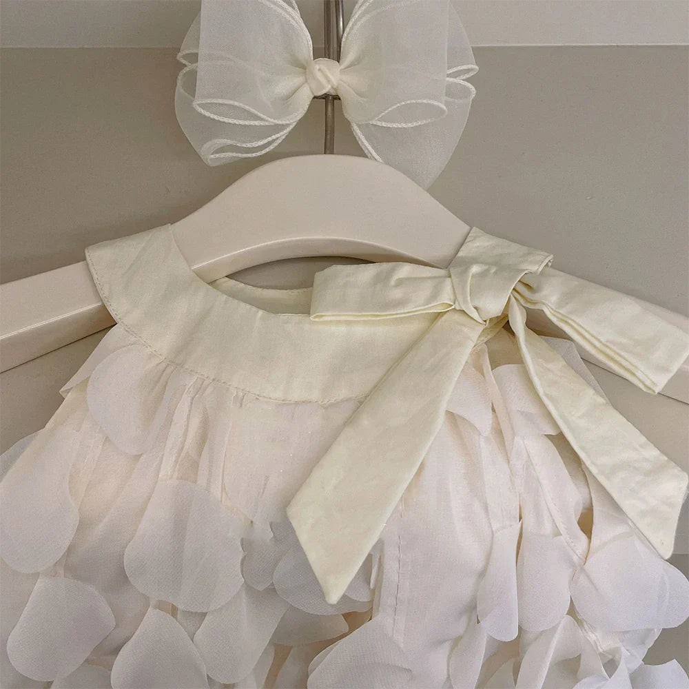 Bear Leader Girls' Dress 2023 Summer New Girls' Bow Fold Sleeveless Tank Top Dress Girls' Princess Dress Kids' Fashion Clothing