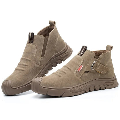 Labor protection shoes with steel toe caps, anti smashing and anti stabbing welding shoes, anti slip and wear-resistant shoes