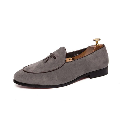 Loafers men Korean version of the trend British fringe men's shoes suede sanded bean shoes a slip-on small leather shoes