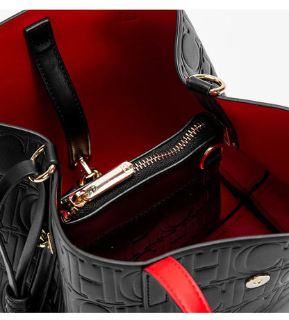 Women's Tote Bag New Steel Embossed Handheld Bun Mother Shopping Bag