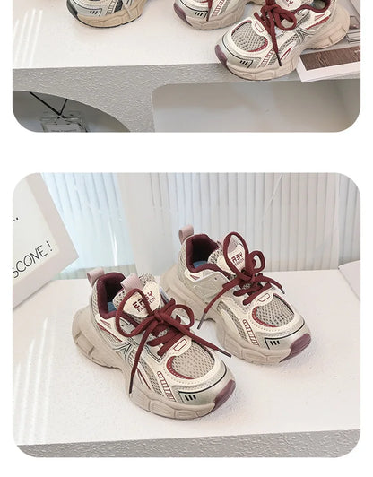 Children Sports Shoes Spring Autumn Mesh Breathable Causal Training Sneakers for Boys Girls Classic Kids School Basketball Shoes