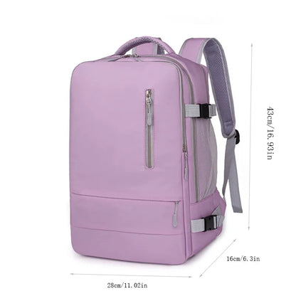 Travel Backpack Women Large Capacity Waterproof Anti-Theft Casual Daypack Bag with Luggage Strap & USB Charging Port Backpacks