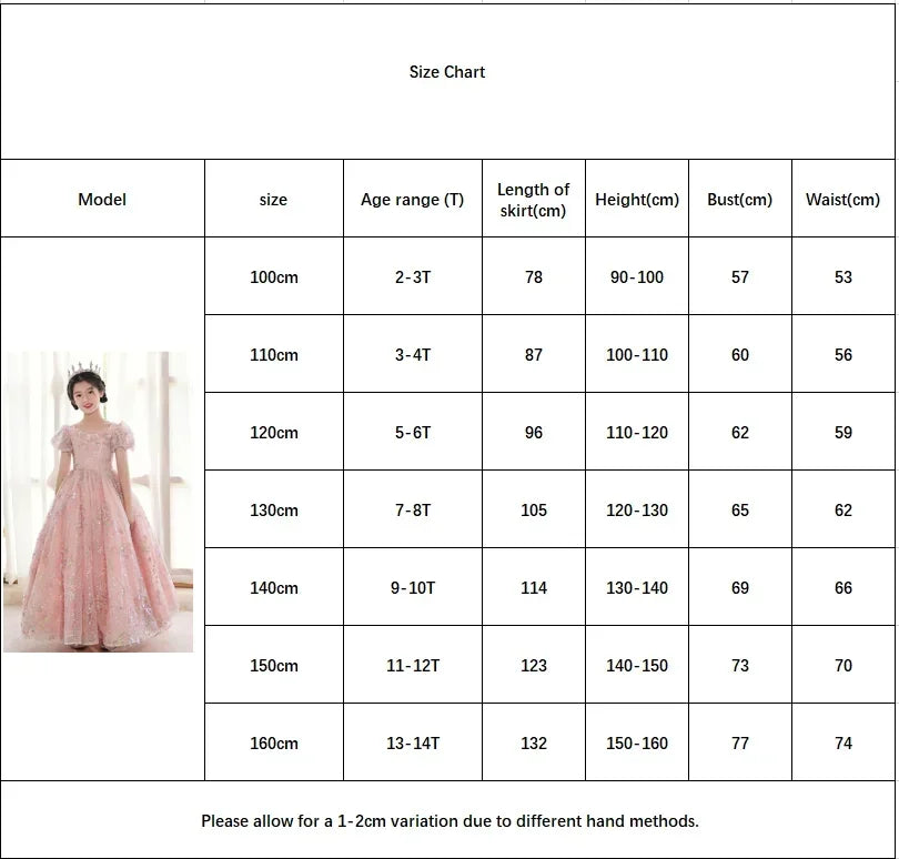 Vestidos de noite infantis bordados de renda, longos vestidos de princesa, vestidos formais elegantes para meninas, vestidos de formatura 3-15 anos, roupas para festa de aniversário