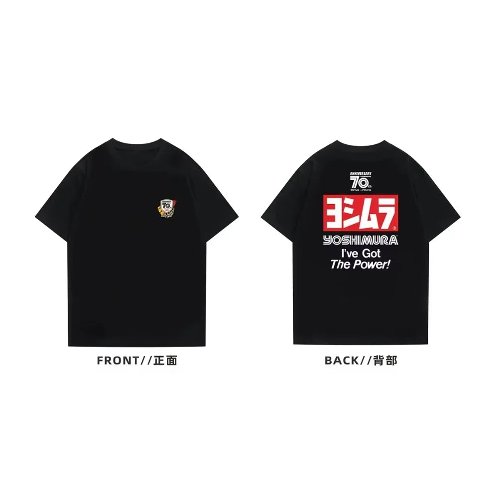 70th Motorcycle Modified Printed Graphic Tee Men's and Women's Short Sleeve T-shirt Men's Clothing Streetwear