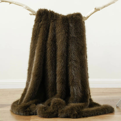 Fluffy Soft Blankets Luxury Fur blanket for Bed Sofa Mink Faux Fur Throw and Blankets Large Warm Blanket for Home Decor