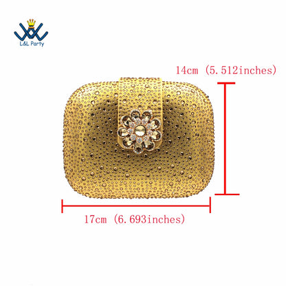 Special Design Women Crystal Style African Ladies Party Shoes Matching Bag in Magenta Color