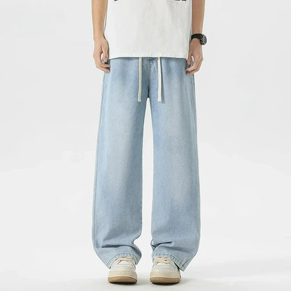Men's Jeans American Loose Wide-leg Loose Straight Casual Trousers Street Hip-hop Baggy Jeans Black Grey Blue Streetwear Men