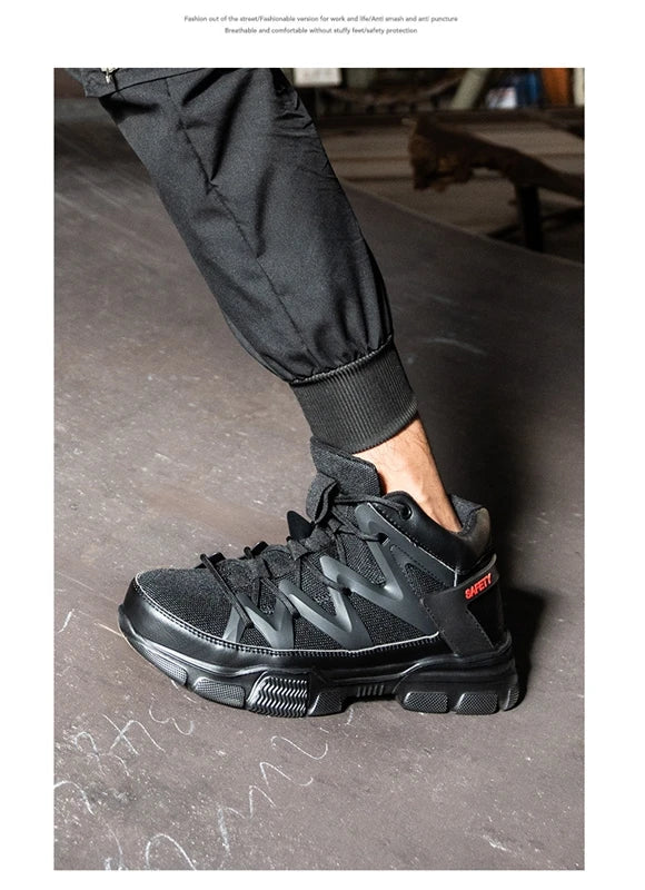 Autumn Work Safety Shoes Men Safety Boots Anti-smash Anti-stab Work Shoes Sneakers Steel Toe Shoes Male Work Boot Indestructible