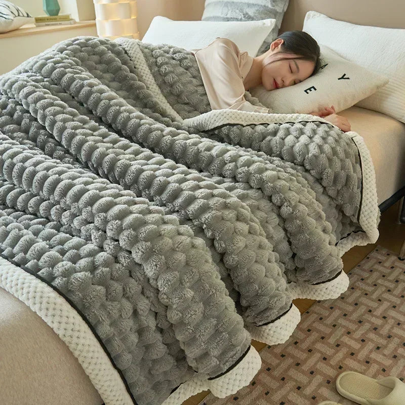 Turtle Velvet Autumn Winter Warm Sleeping Blanket Soft Comfortable Flannel Fleece Blankets for Bed Cozy Fluffy Warmth Blanket