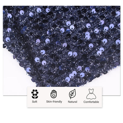 Navy Blue Slash Neck Off Shoulder Prom Gown Sequin Detachable Train Mermaid Evening Party Dresses Cocktail Dress 2025