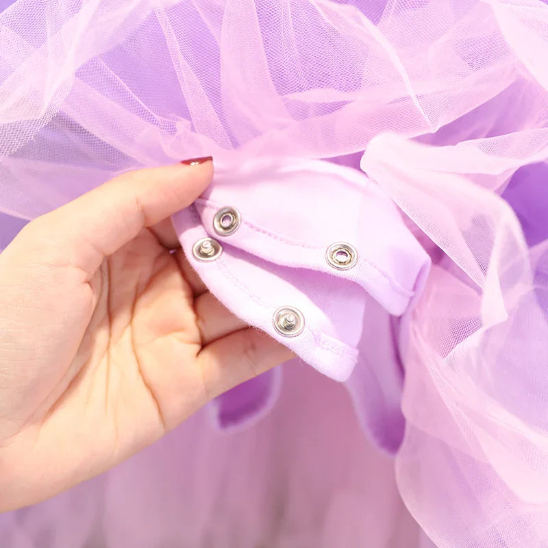 Princess Ballet Tutu Dress with Cape for Toddler Little Girls Ballerina Dance Costume Outfit Dancewear, Blue/Purple/Yellow