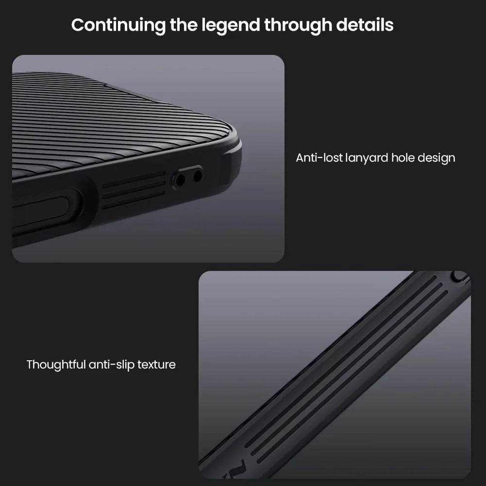 iPhone 16 Pro Max / 16 Pro Case Back Cover Slide Lens Protection Bumper Camera Protection