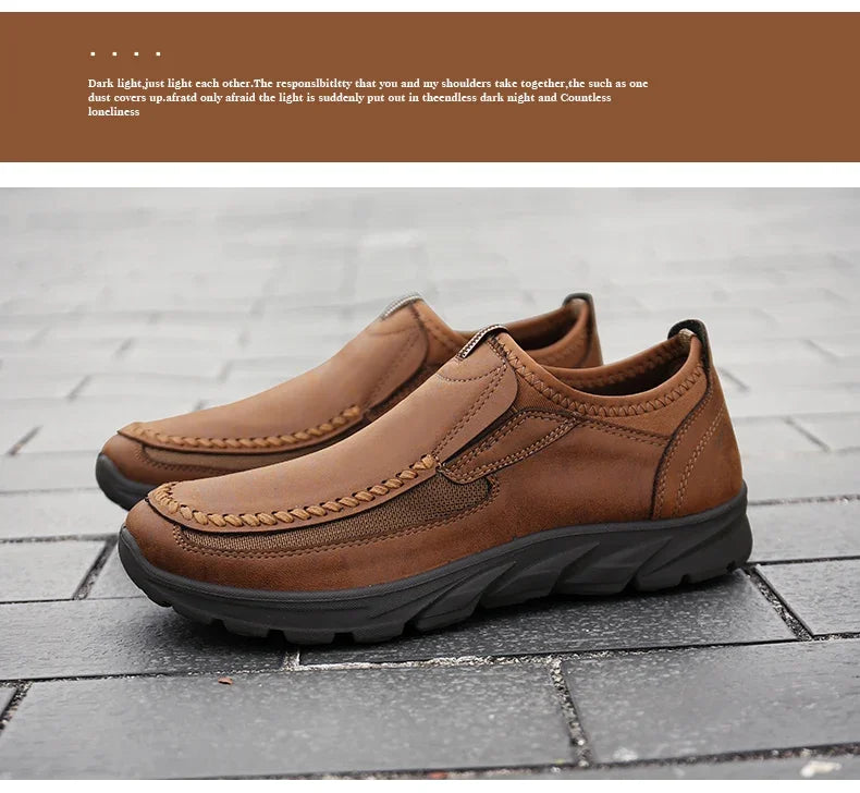 Sapatos Casuais Masculinos Respiráveis Mocassins Tênis Moda Confortável Plano Feito à Mão Retrô Lazer Mocassins Sapatos Masculinos