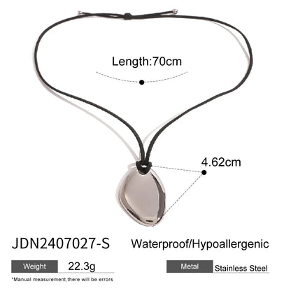 Waterproof Stainless Steel Micro Trend Cord Necklaces Women Statement Metal 18K Gold Plated Trendy 2024 Jewelry collares