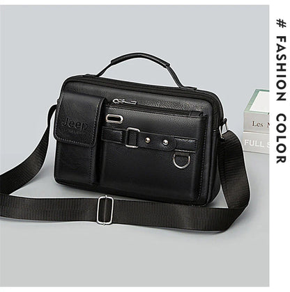 Multi-function Business Handbags Men New Man's Shoulder Bags Large Capacity Leather Messenger Bag Crossbody Big Brand