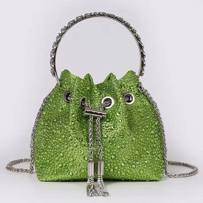 Luxury Designer Women's Handbag Crystal Shiny Rhinestones Diamond Evening Bag Wedding Party Clutch Purse Shoulder Crossbody Bag