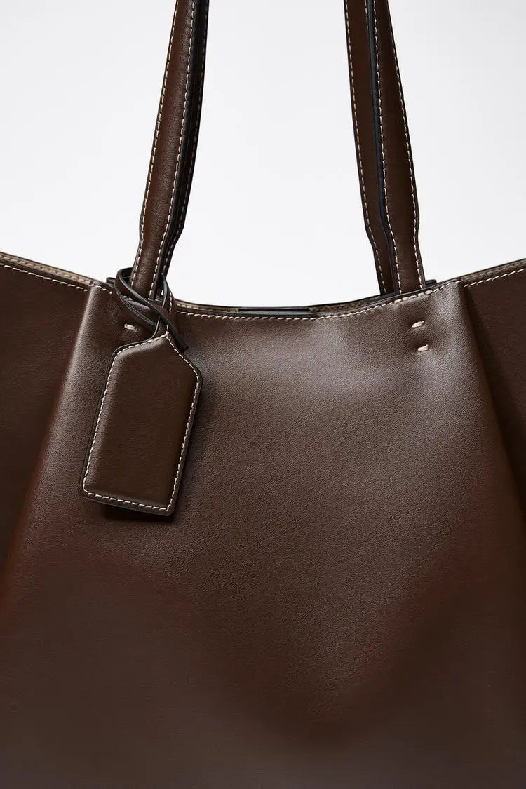 CLIP TOTE BAG, Fashionable Top Handle Tote Bag, Solid Color Simple Shoulder Bag, Luxury Design Handbags for Women