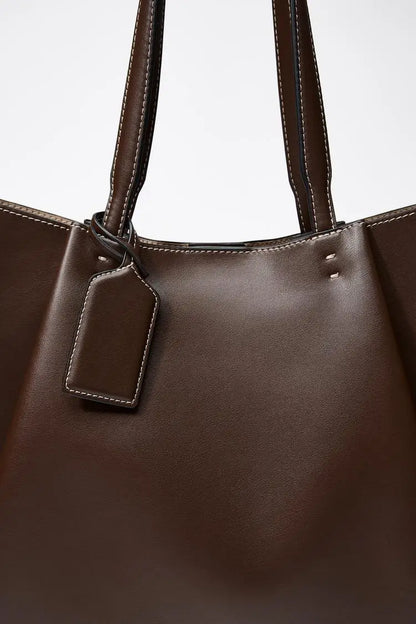 CLIP TOTE BAG, Fashionable Top Handle Tote Bag, Solid Color Simple Shoulder Bag, Luxury Design Handbags for Women