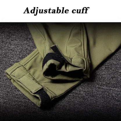 Waterproof Shark Skin Tactical Sets Mens Thicken Fleece New Soft Shell Combat Jackets+windproof Warm Cargo Pant 2 Piece Set