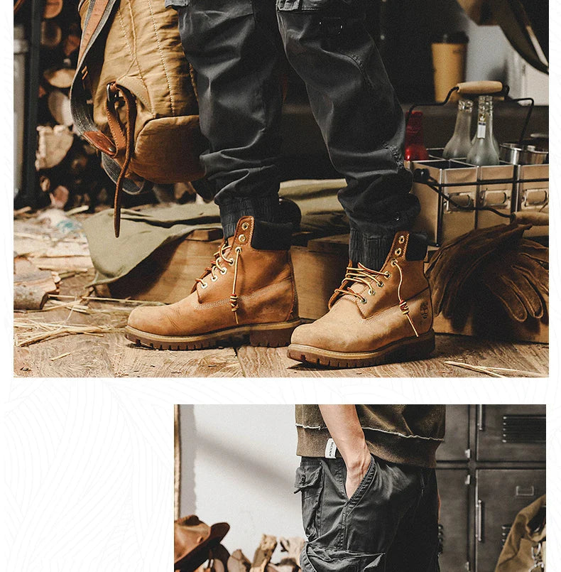 Autumn Men's Cargo Pants New Multi-Pocket Tactical Casual Pants Straight Leg Fashion Tactical Trousers Elastic Waist Cargo Pants