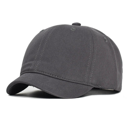 Short Brim Cotton Baseball Cap Men Women Casual Vintage Dad Hat Adjustable